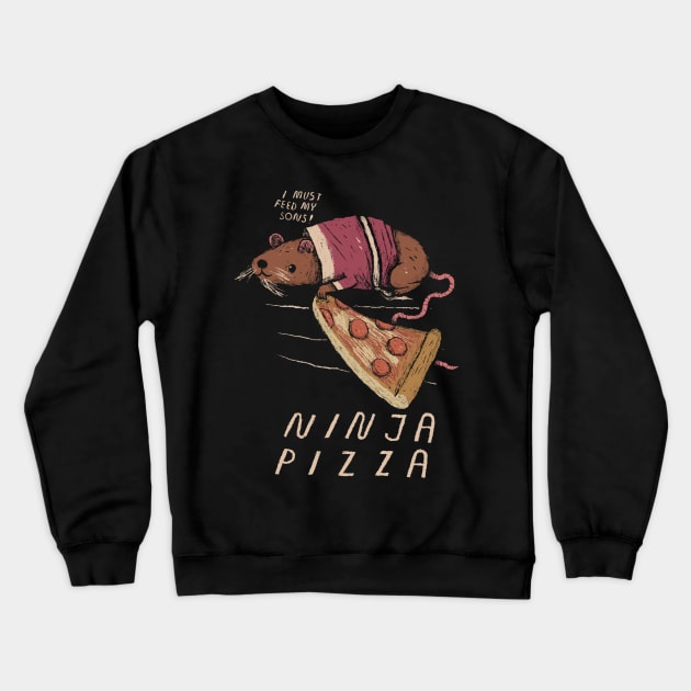 ninja pizza Crewneck Sweatshirt by Louisros